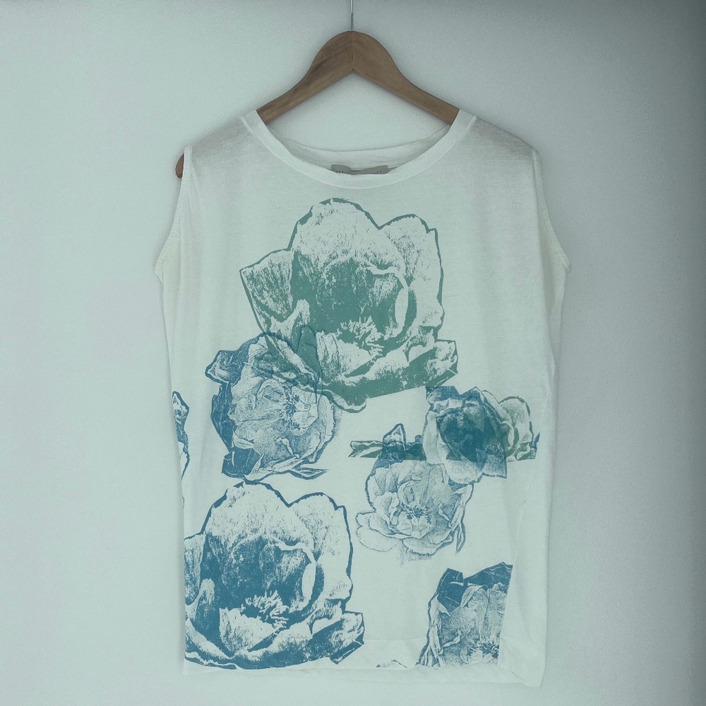 Stella McCartney T-Shirt | 85% Cotton, 15% Silk | Size 38 | Made in Italy